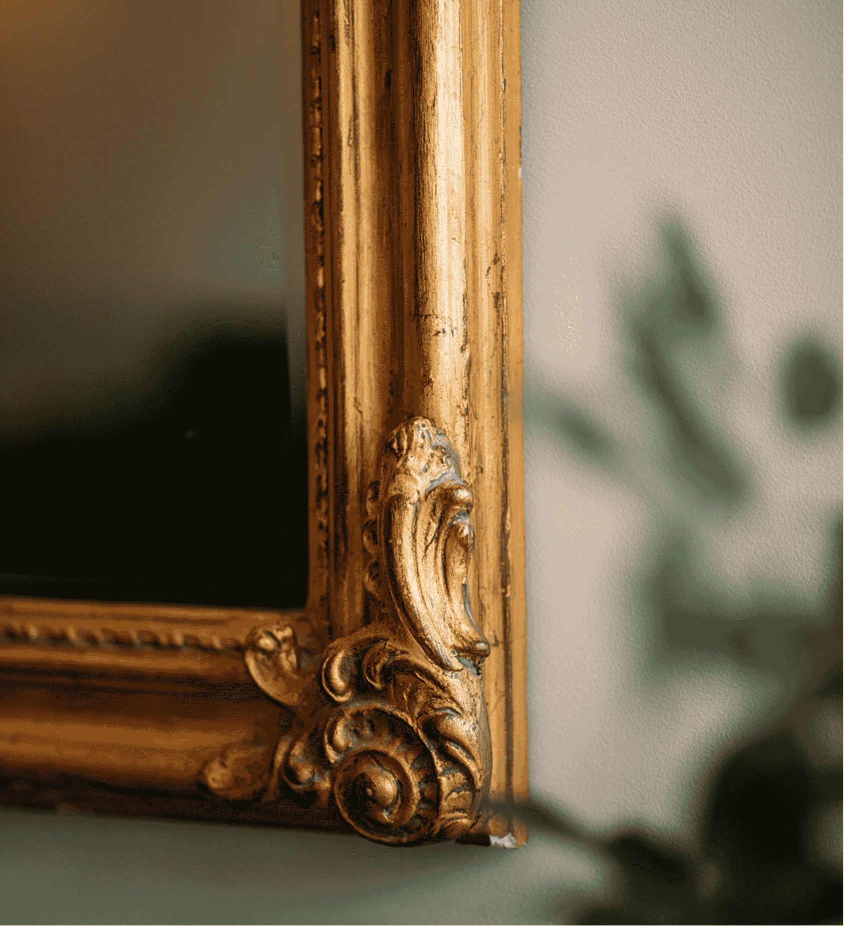 Elegant mirror detail in a hotel room at the ambassade hotel in amsterdam.