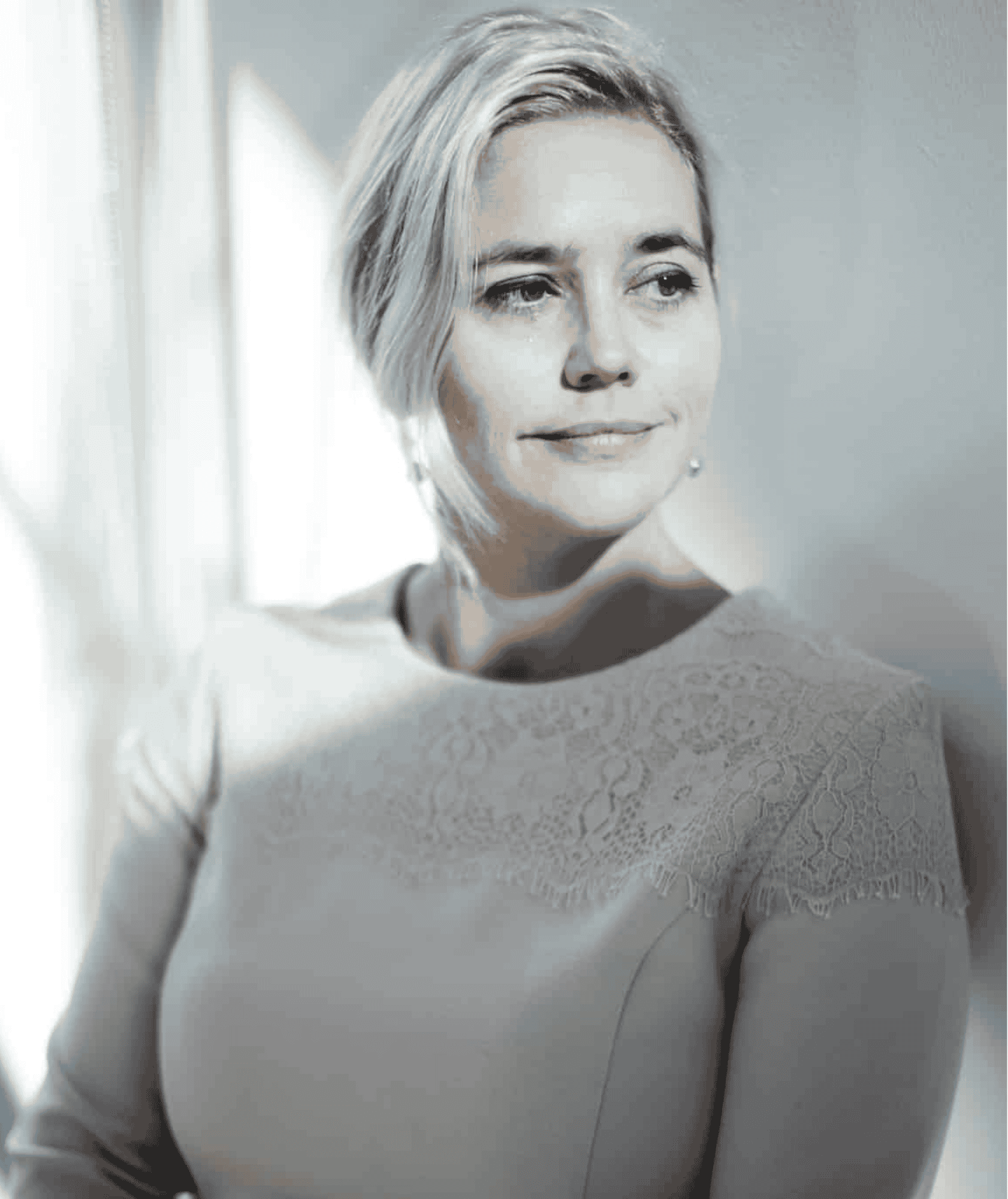 Portrait of author and philosopher stine jensen, part of the ambassade hotel’s literary collection.